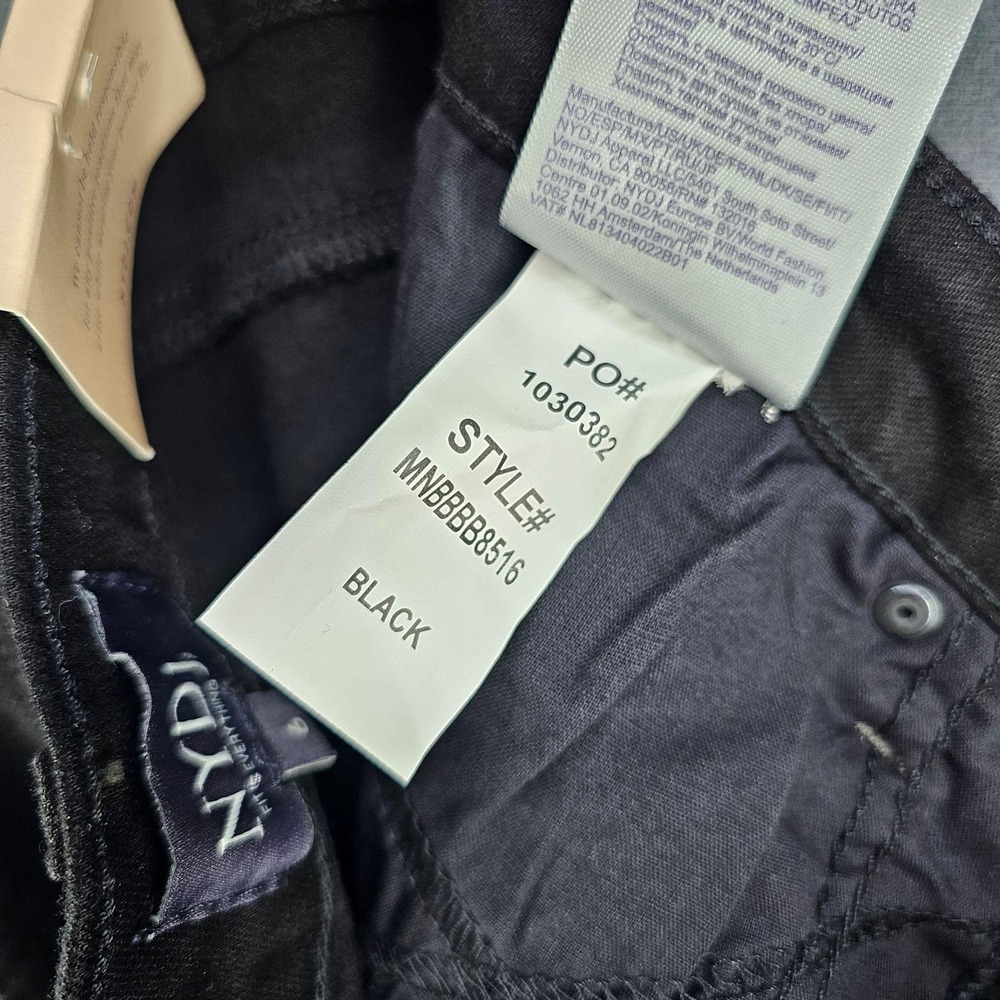 NYDJ Barbara Bootcut Jeans Womens 6 Black Mid Rise Stretch Denim Lift Tuck NEW - Picture 14 of 15
